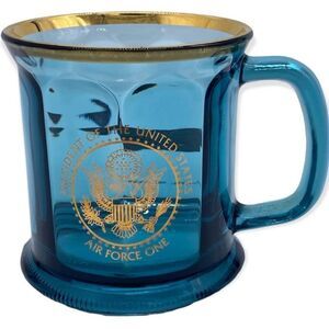 RARE Vtg 1997 Air Force One Boeing 747 Gold Presidential Seal Eagle Embo…